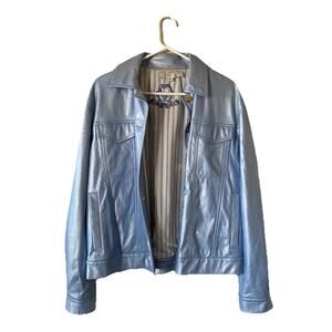 Vintage St. John Collection By Marie Gray Blue Sport Jacket- Size 6